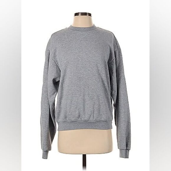 Skims Cotton Fleece Light Heather Grey Classic Crewneck Small - Picture 2 of 7